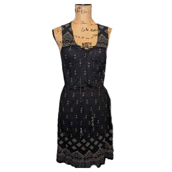 Lucky Brand Beaded Linen Blend Tank Dress XSmall - Picture 1 of 5